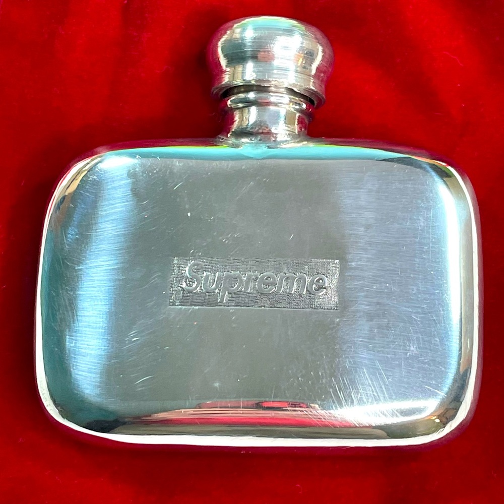 Supreme Silver English Pewter Mini Flask